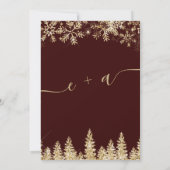 Chic Gold sneeuw met rode kerst met uitzondering v Save The Date (Achterkant)