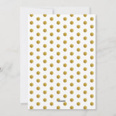 Chic Gold Snowflake Afbeelding Lijst kerstfoto Feestdagenkaart (Achterkant)