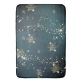 Chic Gold Snowflakes Green Badmat (Voorkant Verticaal)