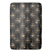 Chic Gold Sparkle Chandelier Black Badmat (Voorkant Verticaal)