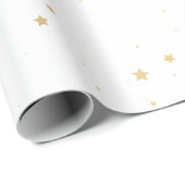 Chic Gold Sparkle Confetti Wrapping Paper Cadeaupapier (Rol Hoek)