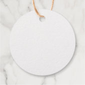 Chic Gold Sparkle Glitter Drift Monogram Bedankjes Labels (Achterkant)