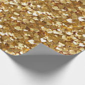 Chic Gold Sparkle Hearts Cadeaupapier (Hoek)