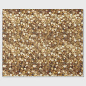 Chic Gold Sparkle Stars Cadeaupapier (Vlak)