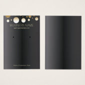 Chic Gold Spots Dark Jeweland and Earring Display Visitekaartje (Voorkant /achterkant)