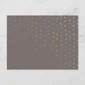 Chic Gold Sprinkle Confetti & Roze Baby shower Uitnodiging Briefkaart (Achterkant)