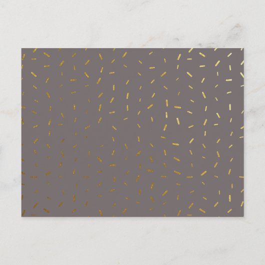 Chic Gold Sprinkle Confetti & Roze Baby shower Uitnodiging Briefkaart (Achterkant)