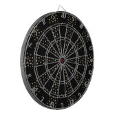 Chic Gold Stars Crescent Moons Black Dartbord (Voorkant Links)