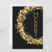 Chic Gold Stars Krans Kerst Zakelijk Feestdagenkaart (Voorkant)