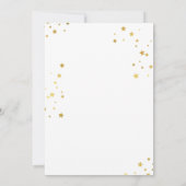Chic Gold Stars WHT Foto Afstuderen Aankondiging (Achterkant)