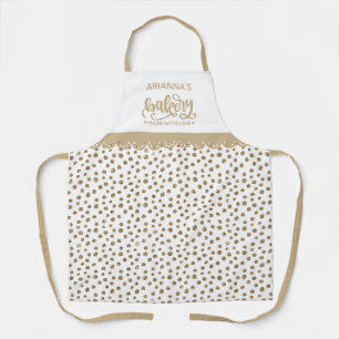 Chic Gold Stippen Kitchen Baking Apron Schort