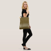 Chic Gold Striped Tote Bag (Op model)