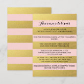 CHIC GOLD STRIPES ACCOMMODATION CARD INFORMATIEKAARTJE (Voorkant / Achterkant)