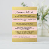 CHIC GOLD STRIPES ACCOMMODATION CARD INFORMATIEKAARTJE (Staand voorkant)