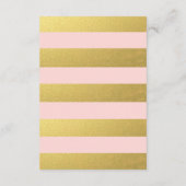 CHIC GOLD STRIPES ACCOMMODATION CARD INFORMATIEKAARTJE (Achterkant)