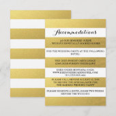 CHIC GOLD STRIPES ACCOMMODATION CARD INFORMATIEKAARTJE (Voorkant / Achterkant)