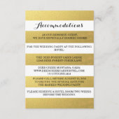 CHIC GOLD STRIPES ACCOMMODATION CARD INFORMATIEKAARTJE (Voorkant)