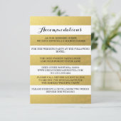 CHIC GOLD STRIPES ACCOMMODATION CARD INFORMATIEKAARTJE (Staand voorkant)