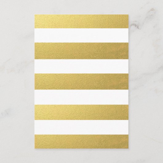 CHIC GOLD STRIPES ACCOMMODATION CARD INFORMATIEKAARTJE (Achterkant)