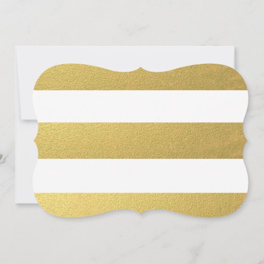 CHIC GOLD STRIPES BEWAREN DE DATUM SAVE THE DATE (Achterkant)