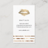 Chic Gold Stripes met een kus Visitekaartje (Achterkant)