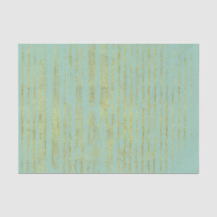 Chic Gold Stripes op Mint Tissuepapier