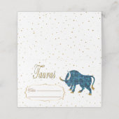 Chic Gold Taurus Zodiac Verjaardag Plaatskaartje (Buitenkant ongevouwen)