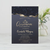 Chic Gold Tiara, Black Glitter Kaart (Staand voorkant)