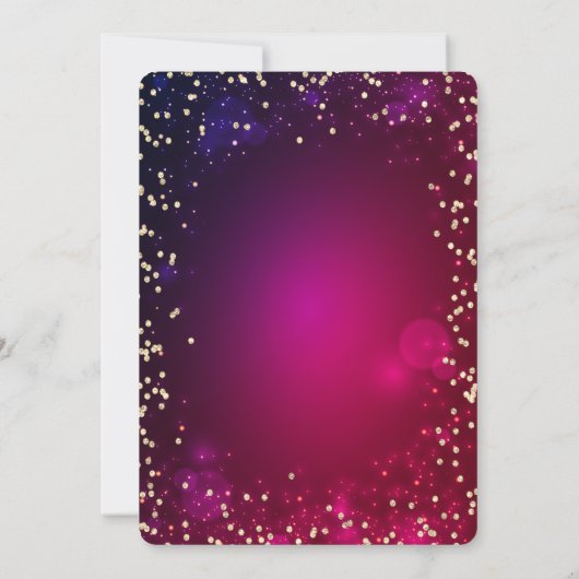 Chic Gold Tiara, Diamonds 18e verjaardag Kaart (Achterkant)