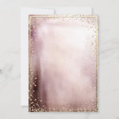 Chic Gold Tiara, Diamonds Roos Gold Quinceañera Kaart (Achterkant)