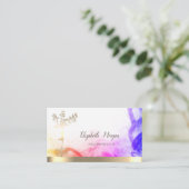 Chic Gold Tree Women Silhouette Abstract Visitekaartje (Staand voorkant)