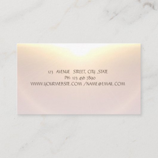 Chic Gold Tree Women Silhouette Abstract Visitekaartje (Achterkant)