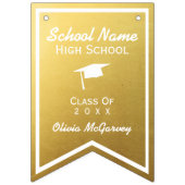 Chic Gold Trendy Afstuderen Class of 20XX Bunting Vlaggetjes (Derde vlag)