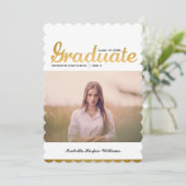 Chic Gold Trendy Afstuderen Fotoklasse van 20XX Kaart (Staand voorkant)