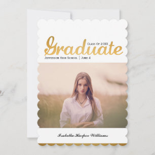 Chic Gold Trendy Afstuderen Fotoklasse van 20XX Kaart