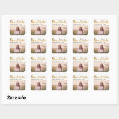 Chic Gold Trendy Afstuderen Fotoklasse van 20XX Vierkante Sticker (Vel)