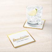 Chic Gold Trendy Graduation Party Class of 20XX Kartonnen Onderzetters (Insitu)