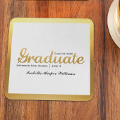 Chic Gold Trendy Graduation Party Class of 20XX Kartonnen Onderzetters
