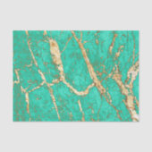 Chic Gold Turquoise Marble Pattern Tissuepapier (Voorkant)