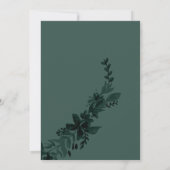 Chic gold typografie Floral green bruiloft Kaart (Achterkant)
