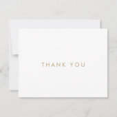 Chic Gold Typografie Hartelijk dank Bedankkaart (Voorkant)