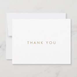 Chic Gold Typografie Hartelijk dank Bedankkaart