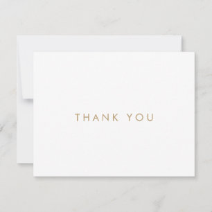 Chic Gold Typografie Hartelijk dank Bedankkaart