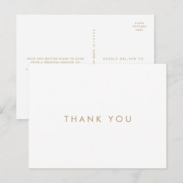 Chic Gold Typografie Hartelijk dank Briefkaart