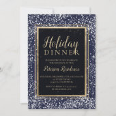 Chic gold typografie sneeuwfeest kaart (Voorkant)