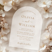 Chic Gold Typografie Wedding Frosted Arch Acryl Uitnodigingen