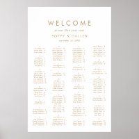 Chic Gold Typography Alfabetical Seating Chart