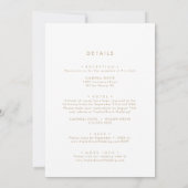 Chic Gold Typography All-in-One Wedding Kaart (Achterkant)