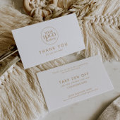 Chic Gold Typography Business Logo Bedankt Kortingskaartje