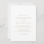 Chic Gold Typography Confirmation Kaart (Voorkant)